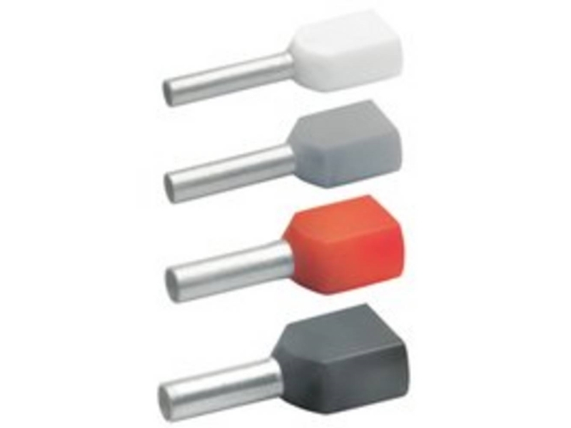 100 stk Klauke isoleret dobbelt terminalrør, kobber, 2 x 16,0 mm², 30 mm