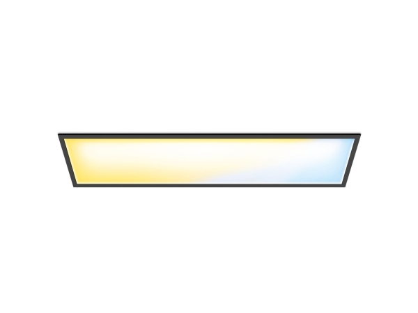 Wiz Tunable White Panel Ceiling Light, Dimmable, 3400 Lm, Warm To Cool White, Rectangular, Smart Control Via App/Voice Via Wifi, Black