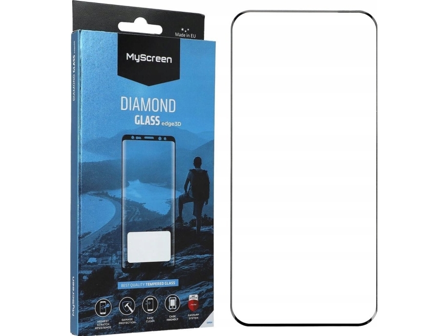 Ms Diamond Glass Edge 3D Honor Magic7 Pro Czarny/Black Szkło Hartowane