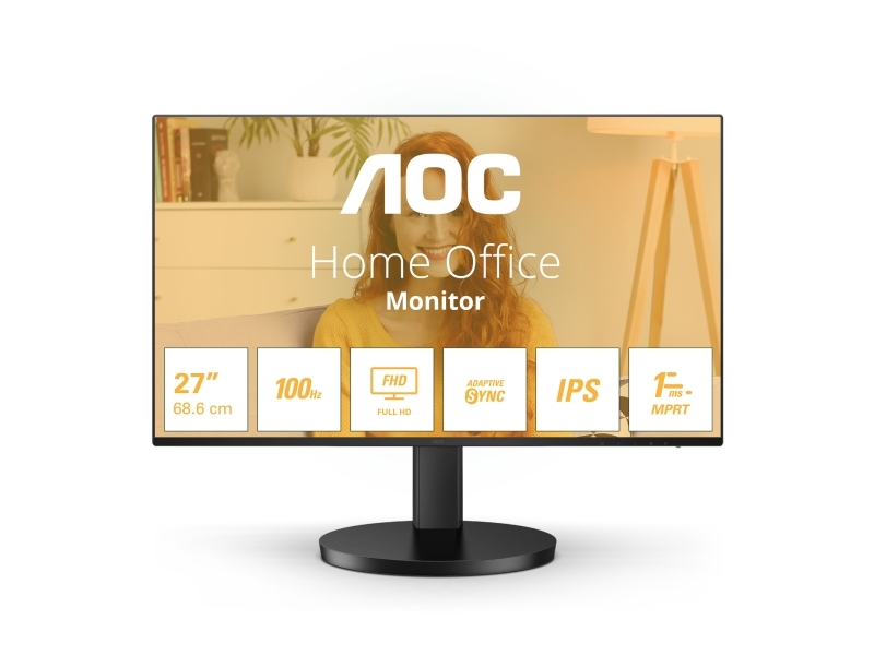 Aoc B3 27B3ha2, 68,6 Cm (27"), 1920 X 1080 Pixel, Fuld Hd, Led, 4 Ms, Sort