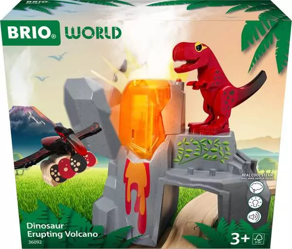 Brio Dinosaur Erupting Volcano, 3 Jahr(E), Mehrfarbig, Holz