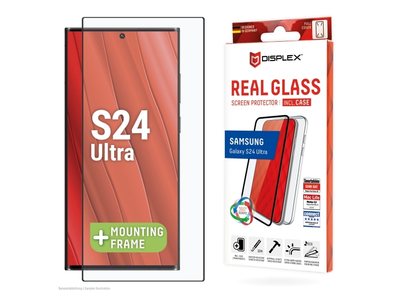 Displex 01910, Samsung, Galaxy S24 Ultra, Tør Påføring, Støvresistent, Slagbestandig, Ridseresistent, Stødresistent, Transparent, 1 Stk