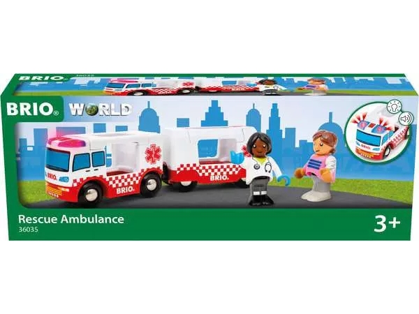 Brio Rescue Ambulance, Krankenwagen, 3 Jahre, Kunststoff, Rot, Weiß