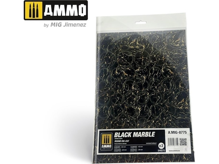 Vallejo Ammo: Musta marmori - pyöreä leikattu (2)