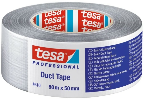 Tesa 4610, Silber, Bündelung, Befestigung, Handwerk, Kennzeichnung, Reparatur, Versiegelung, Verstärkung, Polyethylen, Metall, Pvc, Holz, Weich, 20%