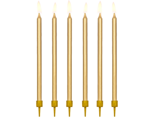 PartyDeco SCD-1-019ME, Ljus, Guld, 12 styck | N - A | GameStuff