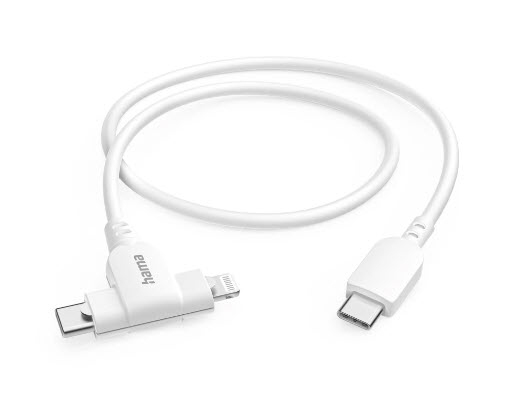Hama 00201722, 1,5 M, Usb C, Usb C/Lightning, Usb 2.0, 0,48 Gbit/Sek., Hvid