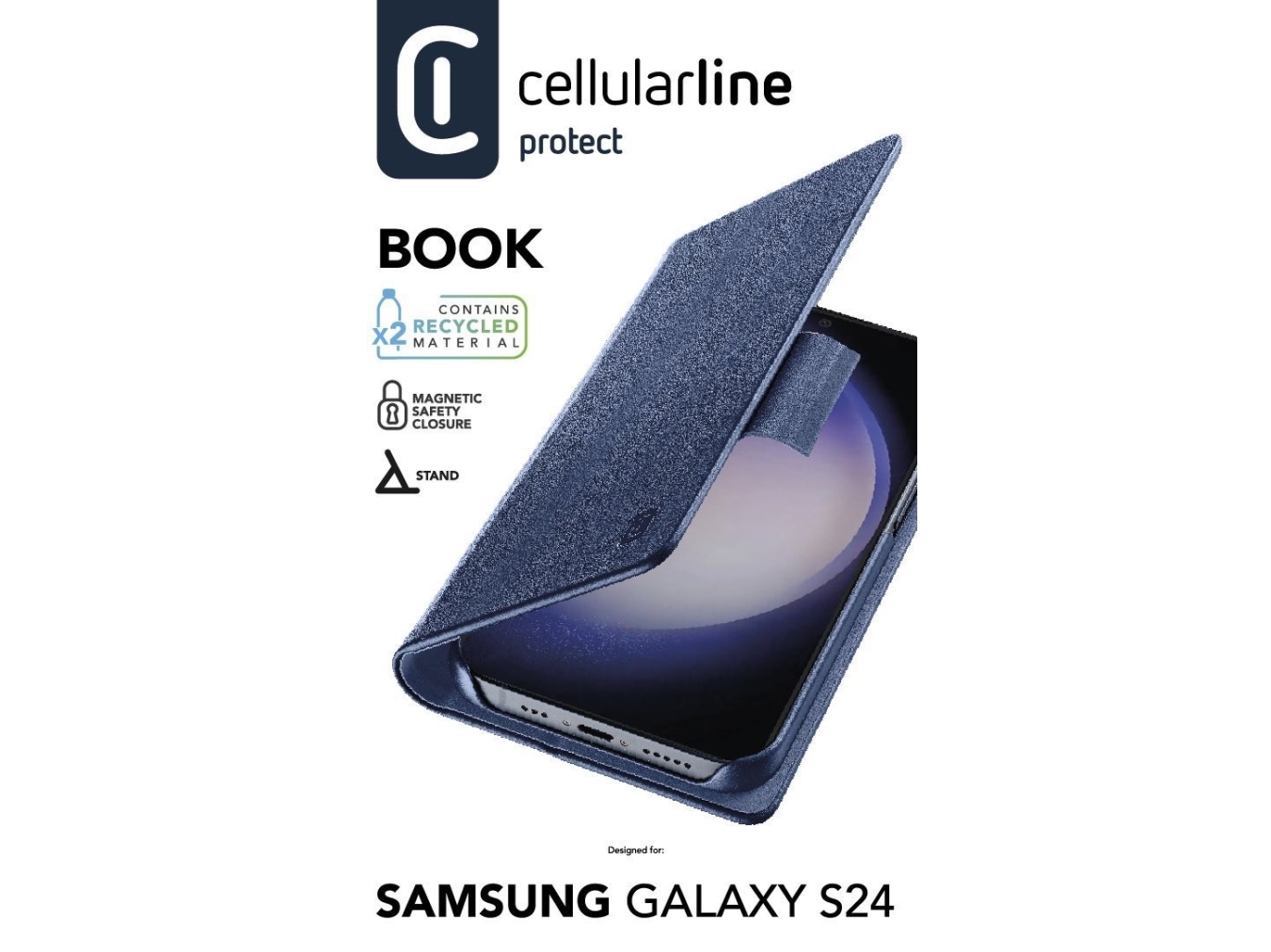 Cellularline Book3gals24b Folio Samsung Galaxy S24 15 8 Cm 6.2  " Blå