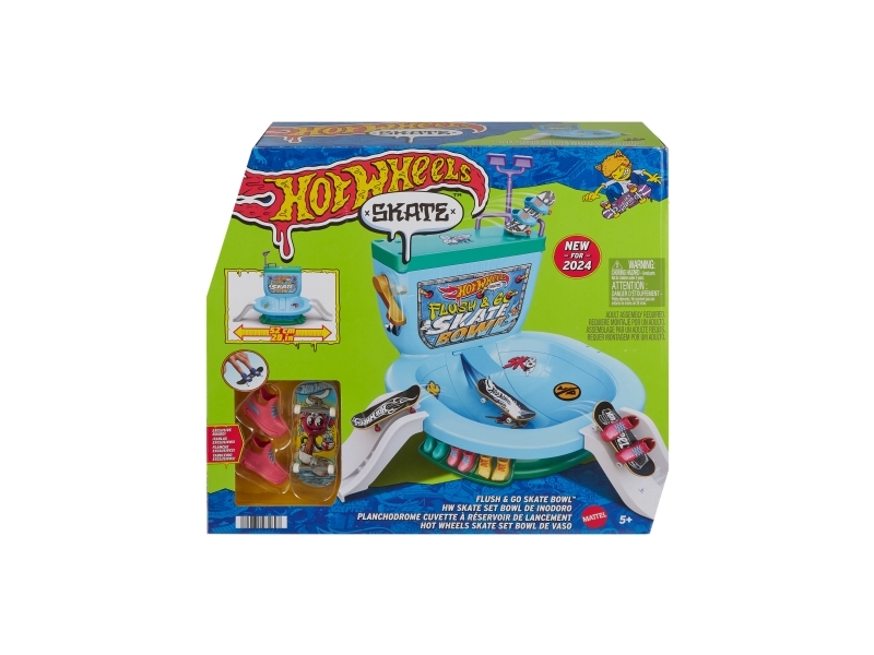 Hot Wheels Skate Flush & Go Skate Bowl