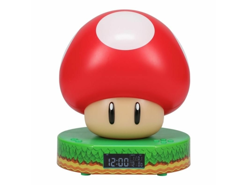 Paladone Pp10064nn, Digitaler Wecker, Super Mushroom, Mehrfarbig, Lcd, Usb, 137 Mm