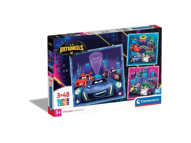 Clementoni Jigsaw Puzzle Super Color Square Batwheels 3x48pcs. Floor