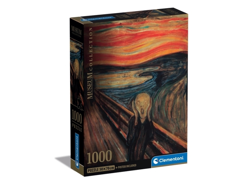 Clementoni Museum Collection Munch The Scream, 1000 stk, Kunst, 18 År