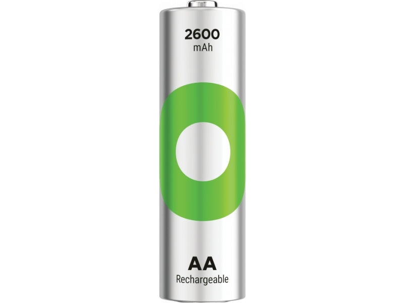 GP Batteries 201246, Laddningsbart batteri, AA, Nickel-metallhydrid (NiMH), 1,2 V, 4 styck, 2600 mAh | EL Artiklar - Batteri - Uppladdningsbara batterier | GameStuff