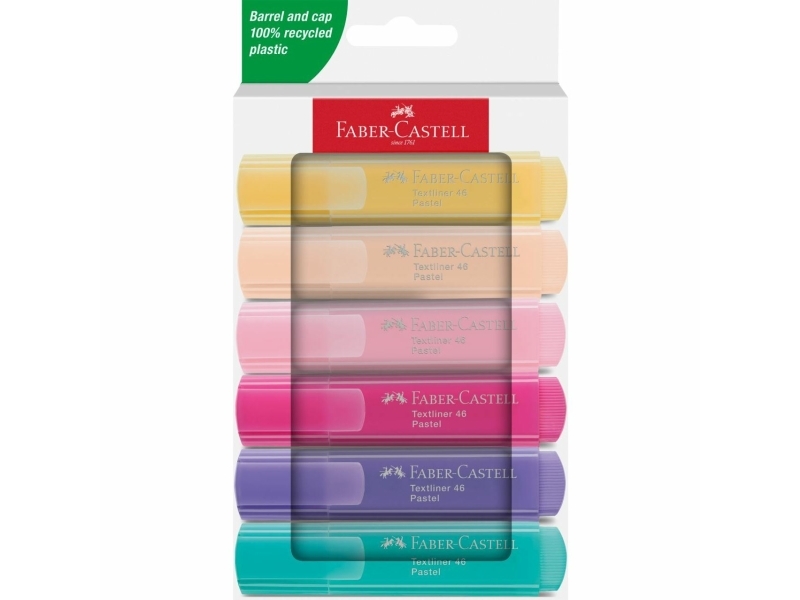 Faber-Castell 254656, 6 styck, Blandade färger, 1 mm, 5 mm | Skrivredskap - Märkpennor - Whiteboard pennor | GameStuff