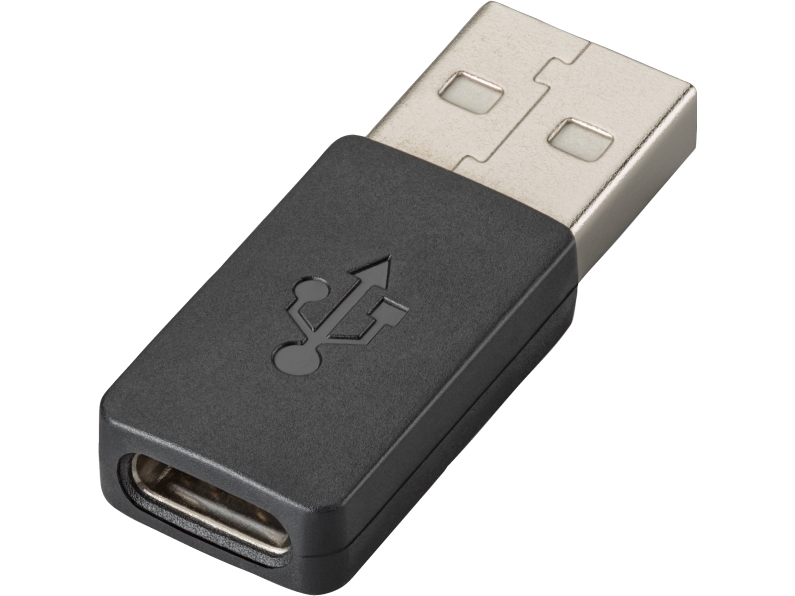 Hp Poly Usb-C Til Usb-A-Adapter, Usb-Adapter, Sort