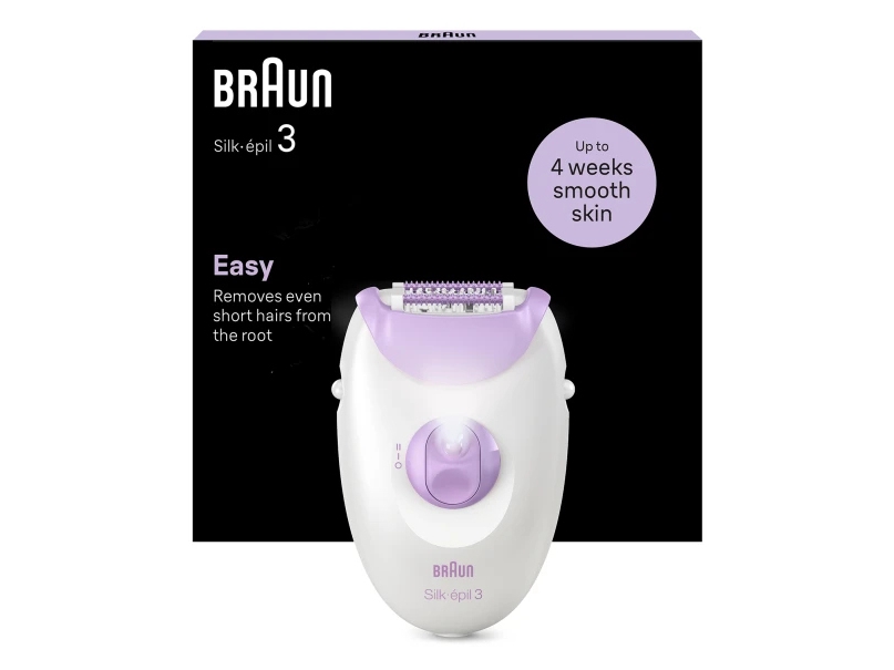 Braun Silk-épil 3 3-000 vit-violett epilator | Epilatorer | GameStuff
