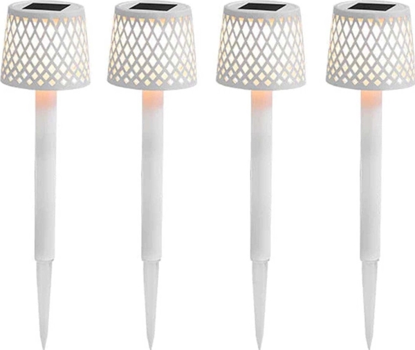 New Garden Gretita Solar Lamp Garden Spike 4 units white | Belysning - Utomhusbelysning - Trädgårdslampor | GameStuff