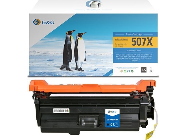 G&Ampg G&Ampg Kompatibler Toner Zum Einsatz In Hp Ce400x, Nt-Ph507xbk(Ce400x), Hp 507X, Schwarz, 11000S