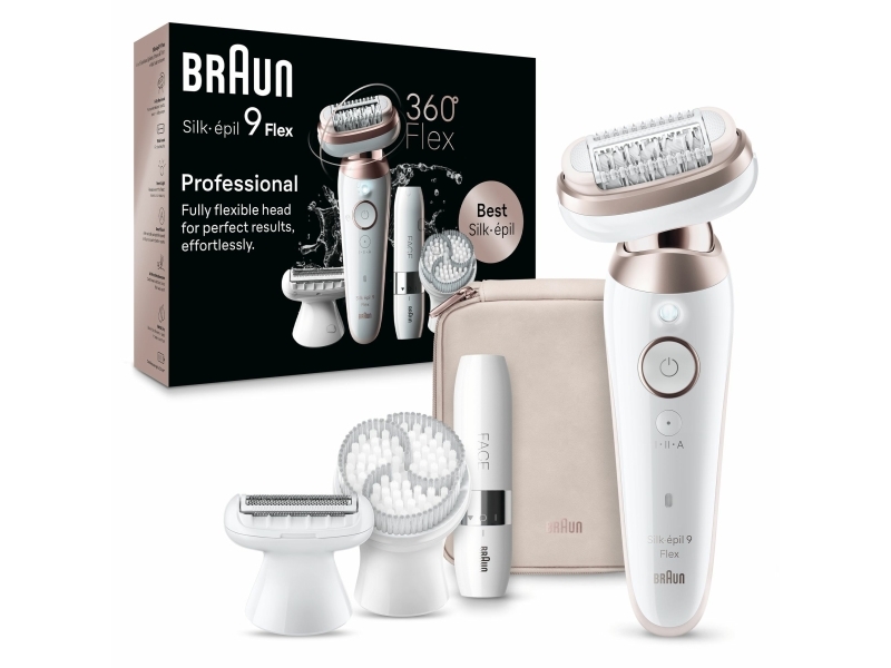 Braun Silk-Épil 9 Flex 9-360 3D 40 Pincetter Pink, Hvid