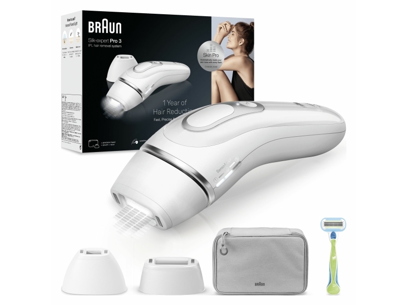 Braun Silk-expert Pro PL3122, Vit, Intensivt pulserat ljus (IPL), 4 J/cm², Växelström | Epilatorer | GameStuff