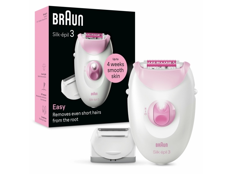 Braun Silk-Épil 3 3-031, Pink, Weiß, 20 Pinzetten, Softlift, Deutschland, Ac