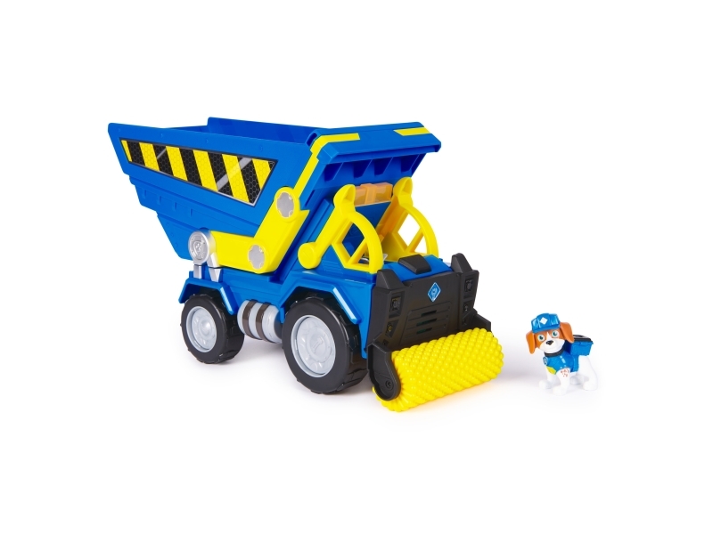 Rubble & Crew - Premium Baufahrzeug Mit Kippmulde, Planierwalze, Lichtern Und Geräuschen (Deluxe Fahrzeug) Und Wheeler-Figur, Muldenkipper, 3 Jahr(E)