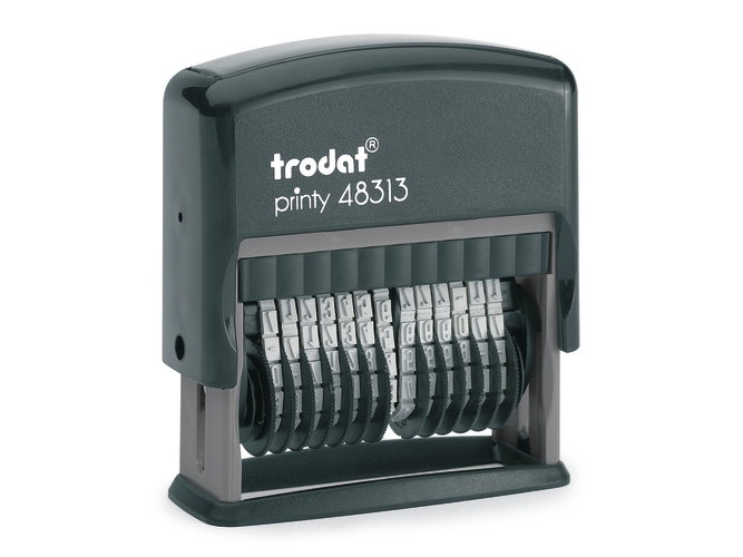 Trodat 48313, Nummerstämpel, 3,8 x 48 mm, Svart, Svart, 71 mm, 28 mm | Kontorsmaterial - Stämpel - Standard stämpel | GameStuff