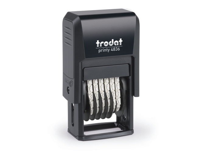 Trodat 4836, Självpåfyllande, Nummerstämpel, 3,8 x 21 mm, Svart, 41 mm, 25 mm | Kontorsmaterial - Stämpel - Standard stämpel | GameStuff