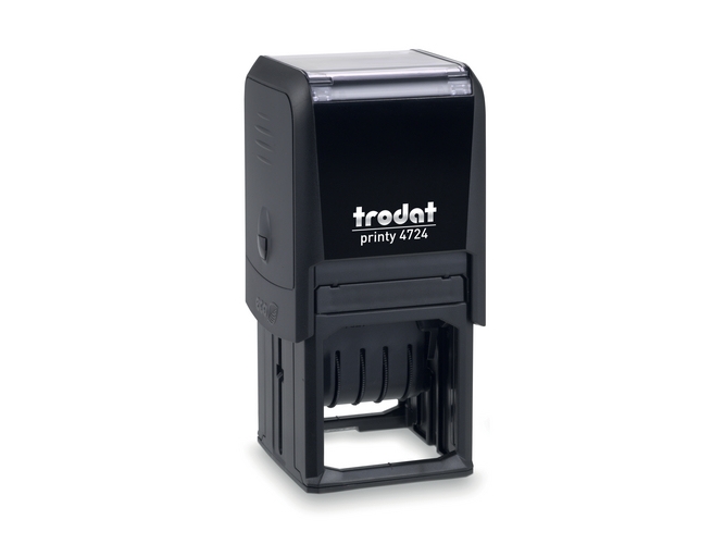 Trodat 4724, Text-/datumstämpel, 39 x 39 mm, Svart, 60 mm, 55 mm, 113 mm | Kontorsmaterial - Stämpel - Standard stämpel | GameStuff