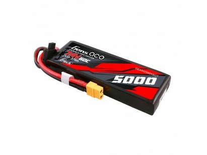Gens ace &Tattu G-Tech 5000mAh 7.4V 60C 2S1P Lipo PC material case with XT60 Plug