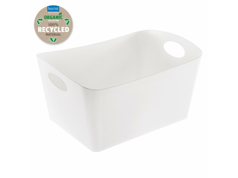Koziol Boxxx L, Aufbewahrungsbox, Weiß, Rechteckig, Recycelbarer Kunststoff, Einfarbig, Drinnen