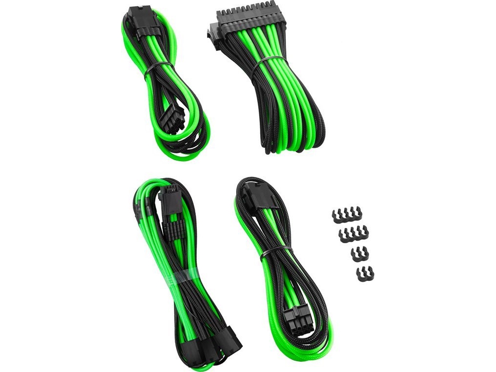 CableMod PRO ModMesh 12VHPWR kaapelin jatkosarja - musta/vihreä