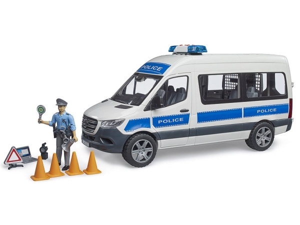 Bruder  Mercedez-Benz Sprinter Police vehicle with police officer toy