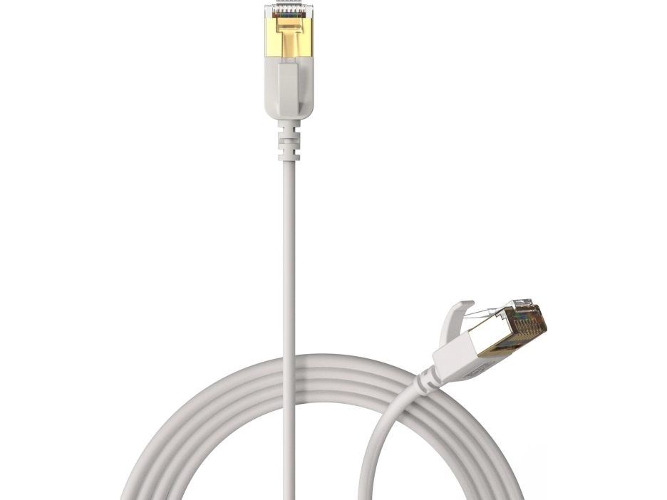 Procab Procab Csd570w/0.5 Netzwerkkabel Slimline - Cat7 Rj45 U/Ftp Version Weiß - 0,5 Meter