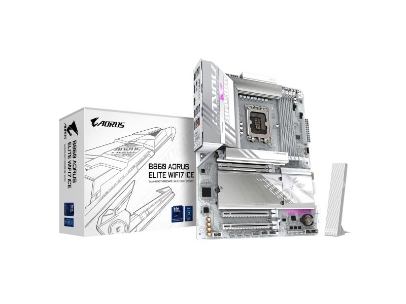 Gigabyte B860 Aorus Elite Wifi7 Ice Intel Lga 1851 Socket V1 Intel Core Ultra Series 1 Intel Core Ultra Series 2 Lga 1851 Ddr5 Sdram 256