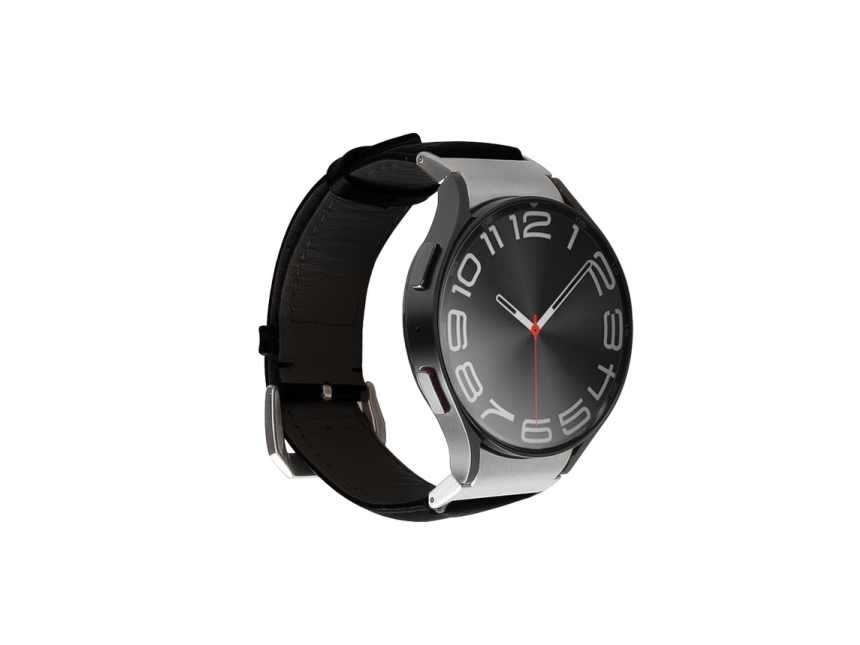 Puro Pugw6classicblk, Uhrenarmband, Samsung, Galaxy Watch 4 / Watch 4 Classic / Watch 5 / Watch 5 Pro / Watch 6 / Watch 6 Classic, Leder, Metall, Sil