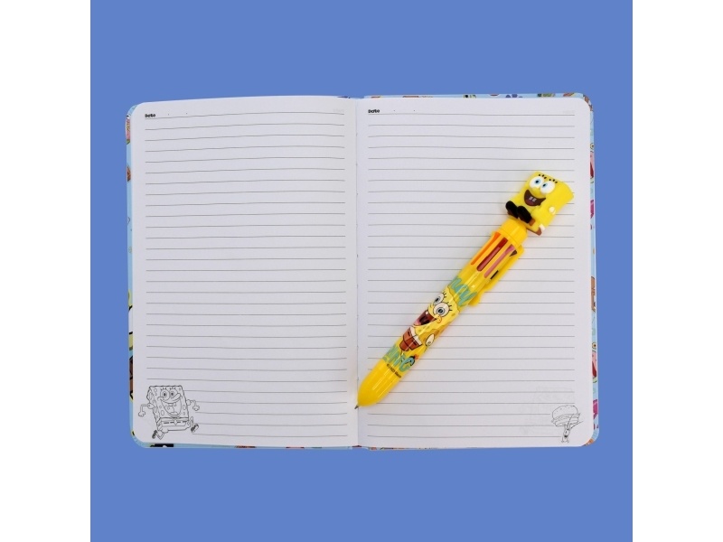 Thumbs Up Spongebob, Billede, Lyse Blå, Flerfarvet, A5, 80 Ark, Linieret Papir, Indbundet