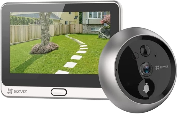 EZVIZ DP2C - Video intercom system - trådløs (802.11b, 802.11g, 802.11n) - 4.3 LCD-monitor - 1 kamera(er) - CMOS - gylden
