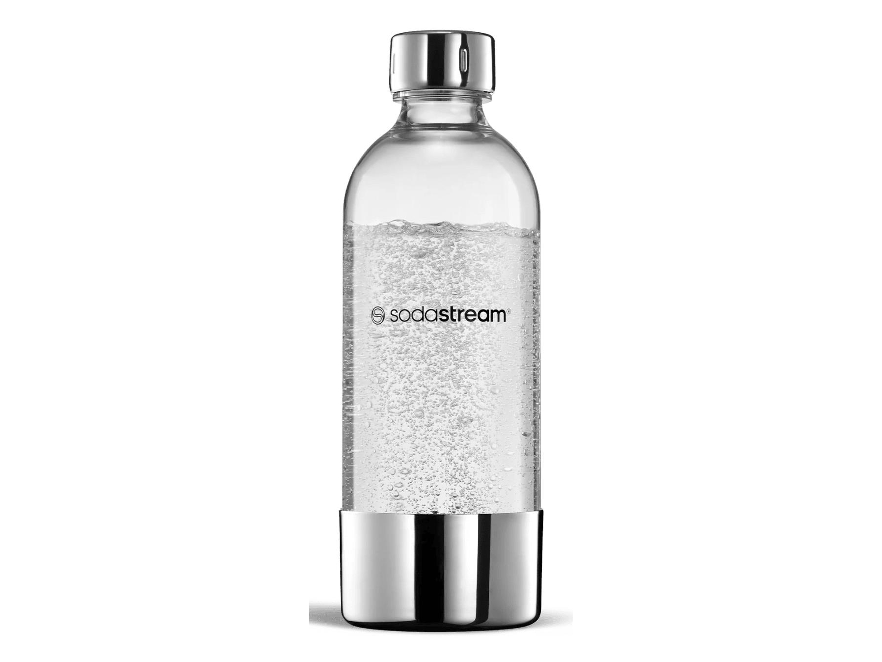 SodaStream 1041196410, Kolsyreflaska, Silver, Transparent, Plast, Rostfritt stål, 1000 ml, ENSO, GAIA, TERRA, ART, 1 styck | Köksapparater - Juice, is och vatten - Sodastream | GameStuff