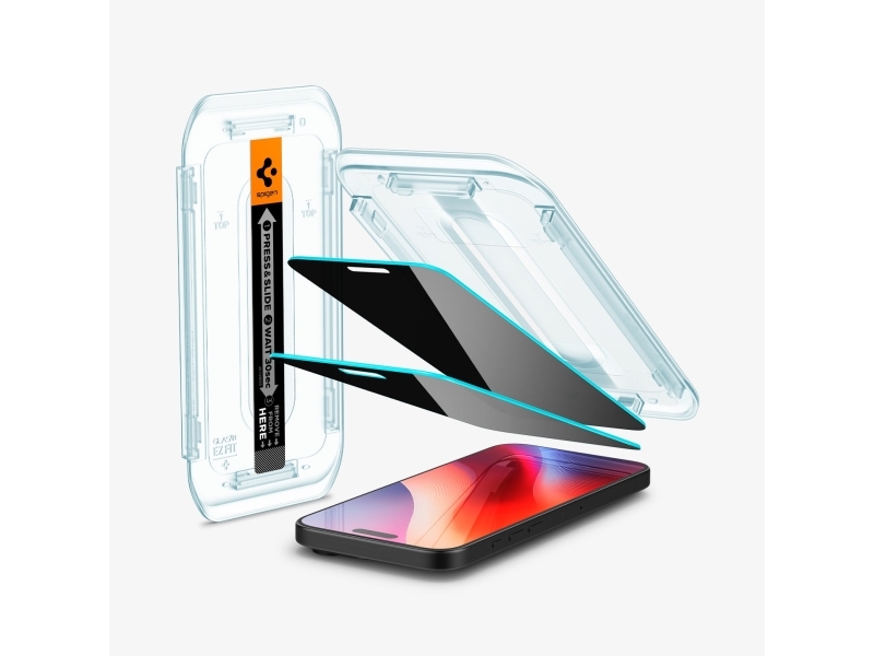 Spigen Glas.Tr Ez Fit, Apple, Iphone 16 Pro, Transparent, 2 Stk