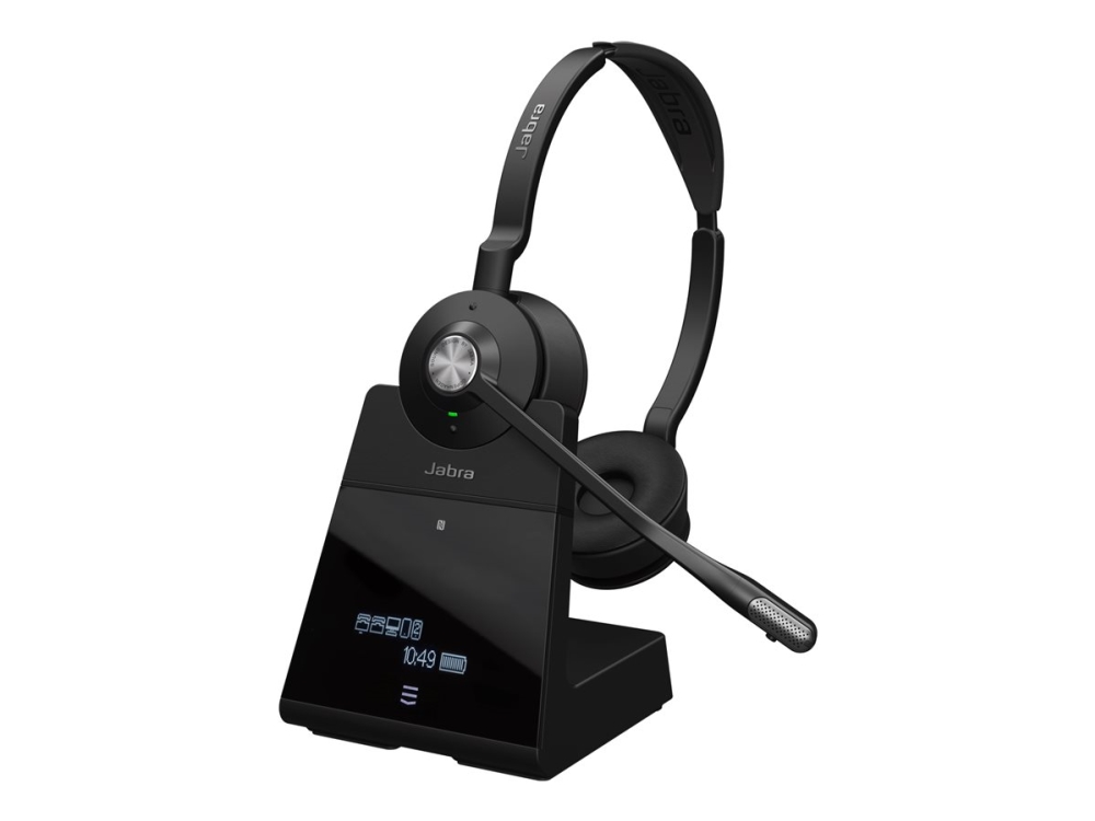 Jabra Engage 75 SE Stereo - Headset - på örat - DECT / Bluetooth - trådlös - NFC - Zoomcertifierad, Google Meet-certifierad, Amazon Chime-certifierad, Certifierad för Microsoft Teams Open Office, Works With Chromebook Certified, UC-certifierad