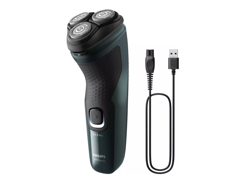 Philips 3000X Series X3002 - Shaver - Trådløs - Mørk Skovgrøn