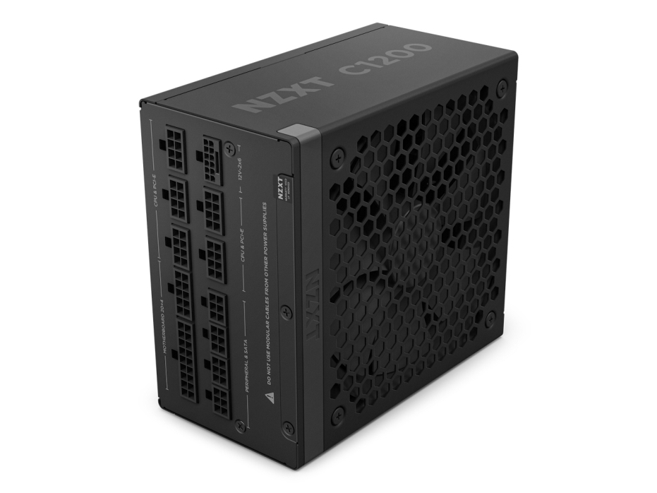 NZXT C-Series C1200 - Nätaggregat (intern) - ATX12V 3.1/ EPS12V 2.92 - 80 PLUS Gold - AC 100-240 V - 1200 Watt - aktive PFC - Europa - mattsvart
