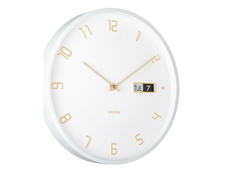 Produktfoto för Karlsson Data Flip Wall Clock Väggklocka KA5953WH - Unisex - 30 cm - Quartz
