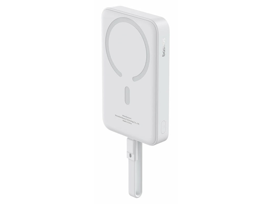 Baseus P1002210B223-00, 10000 mAh, Lithium polymer (LiPo), Trådløs opladning, 30 W, Hvid