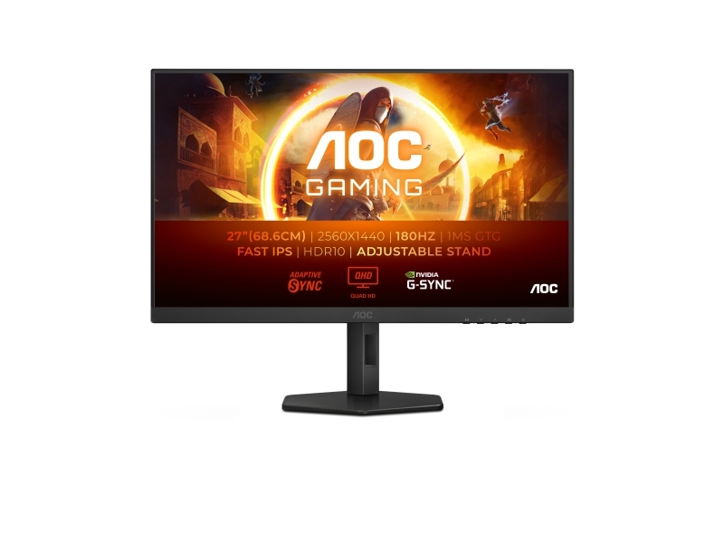 AOC G4 Q27G4XF, 68,6 cm (27), 2560 x 1440 pixlar, Quad HD, LED, 1 ms, Svart, Grå | Spel - Bildskärmar & tillbehör - Bildskärmar | GameStuff
