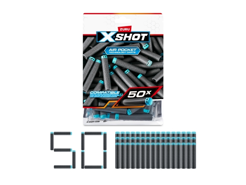 X-Shot 36588, refill, 8 år, 50 st, flerfärgad | N - A | GameStuff