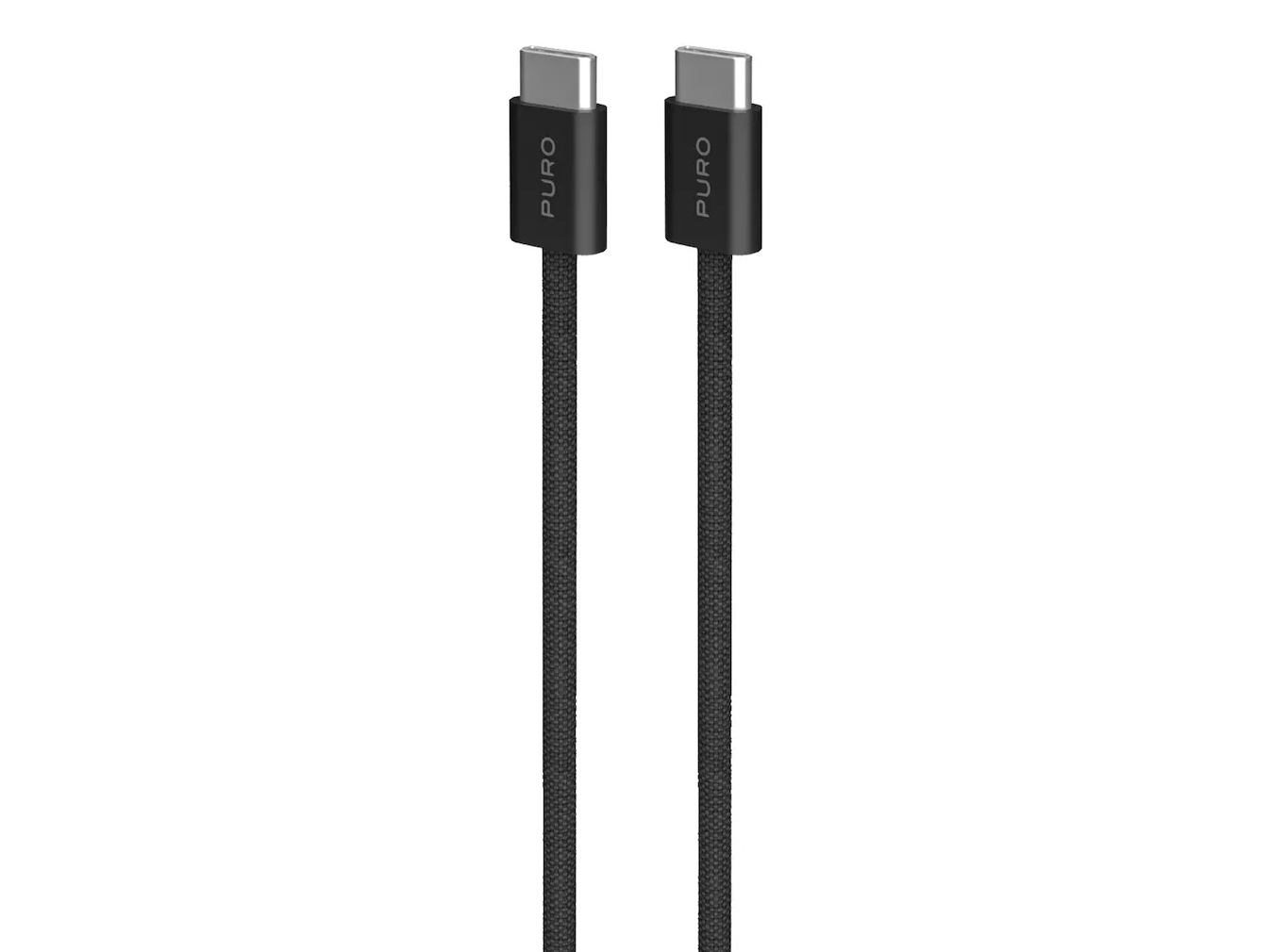 PURO PUCCCFABK415MTBLK, 1,5 m, USB C, USB C, USB 2.0, 0,48 Gbit/s, Svart | Datortillbehör - Kablar & adaptrar - Datakablar | GameStuff