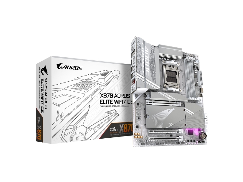 Gigabyte X870 Aorus Elite Wifi7 Ice Amd Am5 Sockel Amd Ryzen 7000 Series Amd Ryzen 8000 Series Amd Ryzen 9000 Series Am5 Sockel 256 Gb Ddr5 S