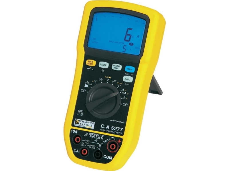 Chauvin Arnoux P01196777 Hånd Multimeter Digital Stænkvandsbeskyttet Ip54 Cat Iii 1000 Cat 600 Visning Counts: 6000